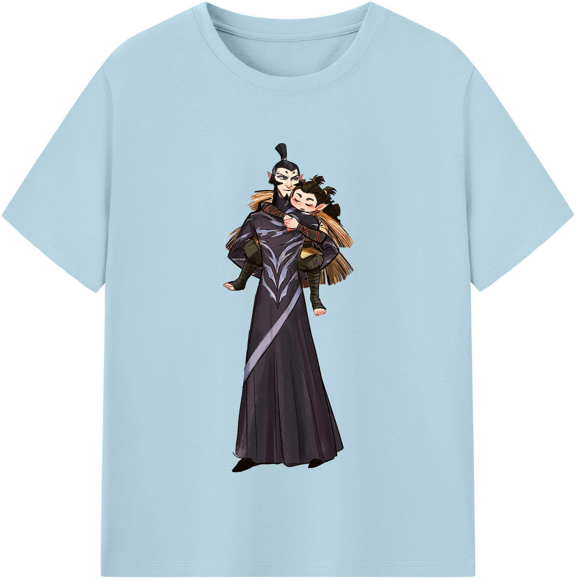 （画像用） Ne Zha 2 ナタ 魔童の大暴れ 綿100％半袖Tシャツ（フロントプリント）